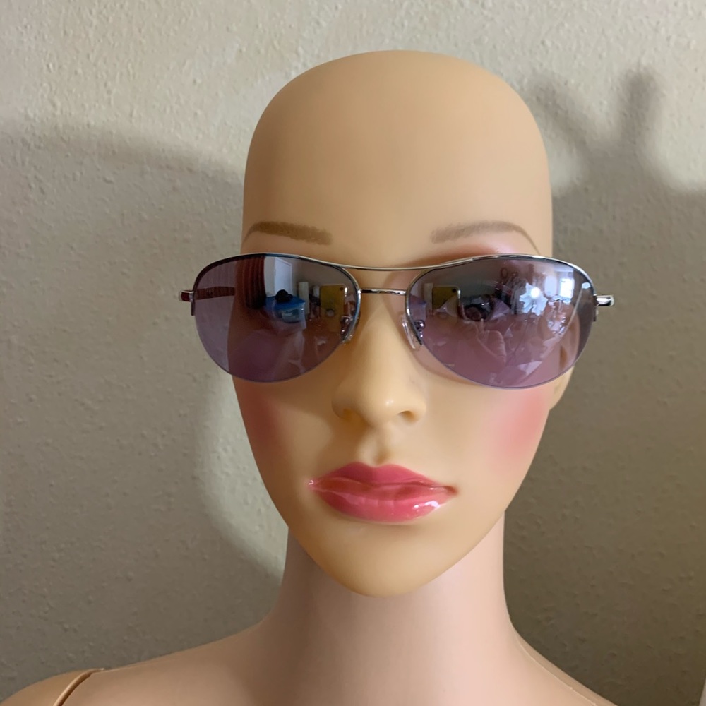 C9  Aviator semi rimless sunglasses purple lenses